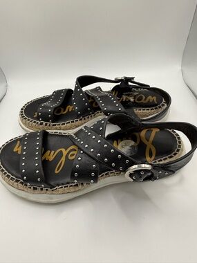 Sam Edelman Janette Studded Platform Sandals Women’s Size 6.5 Espadrille
